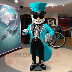 Teal Ring Master maskot...