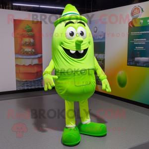 Postava maskota Lime Green...