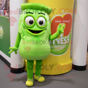 Postava maskota Lime Green...