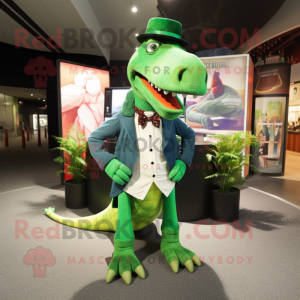 Grønn Spinosaurus maskot...