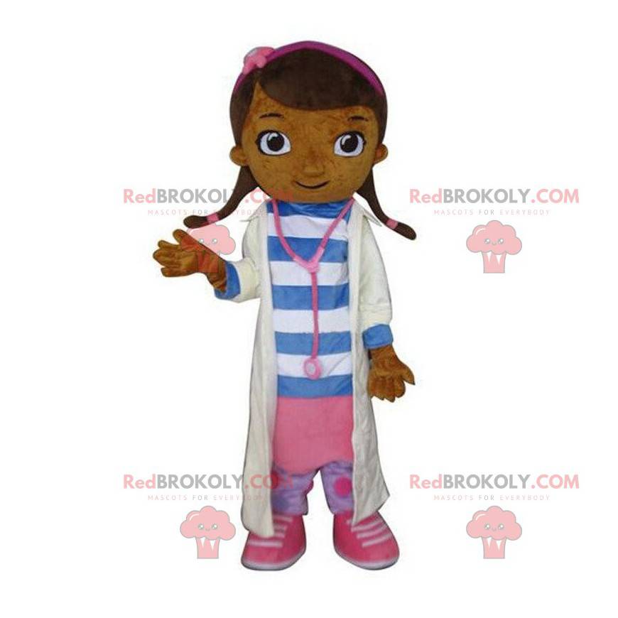 Nurse mascot with a white coat, doctor costume - Redbrokoly.com