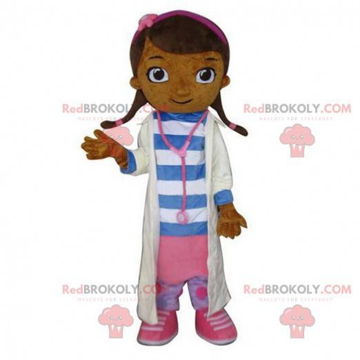 Nurse mascot with a white coat, doctor costume - Redbrokoly.com