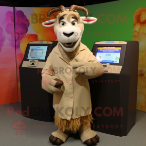 Tan Goat mascotte kostuum...