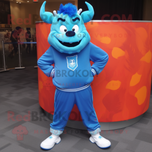 Sky Blue Devil maskot...