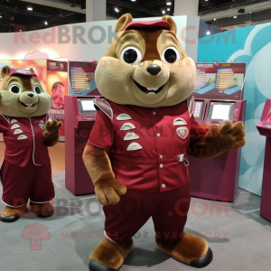 Maroon Chipmunk maskot...