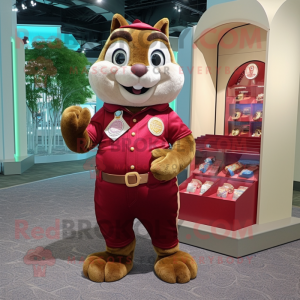 Maroon Chipmunk maskot...