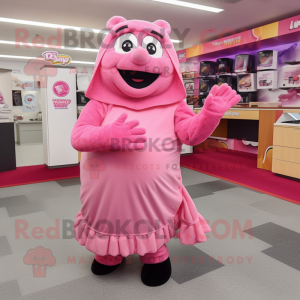 Pink Men maskot kostume...