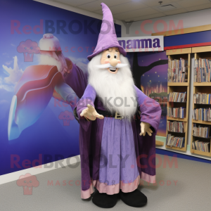 nan Wizard mascot costume character dressed with a Shift Dress and Shoe clips