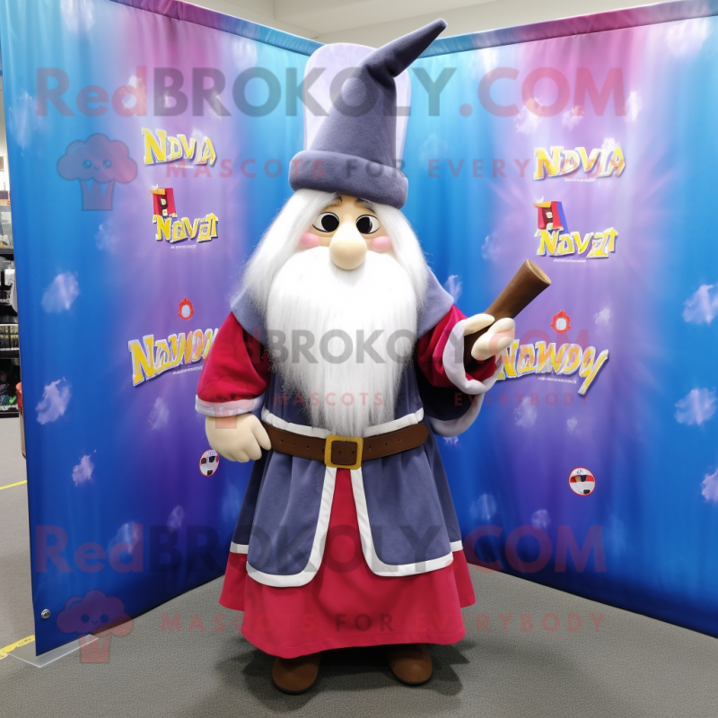nan Wizard mascot costume character dressed with a Shift Dress and Shoe clips