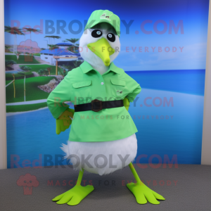 Lime Green Seagull mascotte...