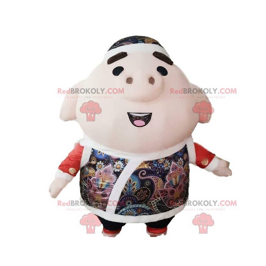 Mascote porco inflável gigante, fantasia de porco -