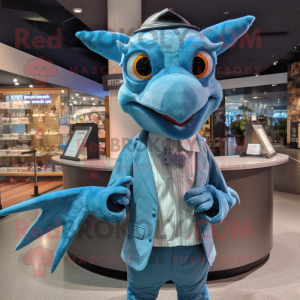 Sky Blue Pterodactyl maskot...