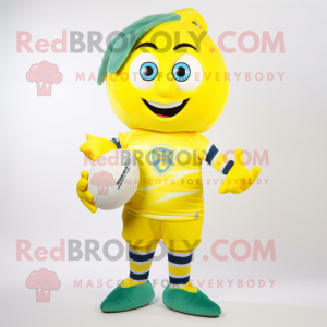 Gul citron maskot kostume...