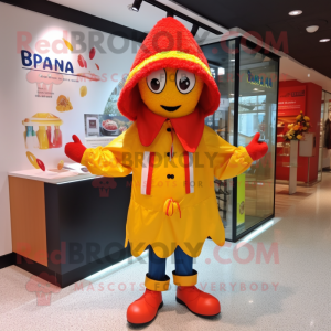 nan Paella mascot costume character dressed with a Windbreaker and Cummerbunds