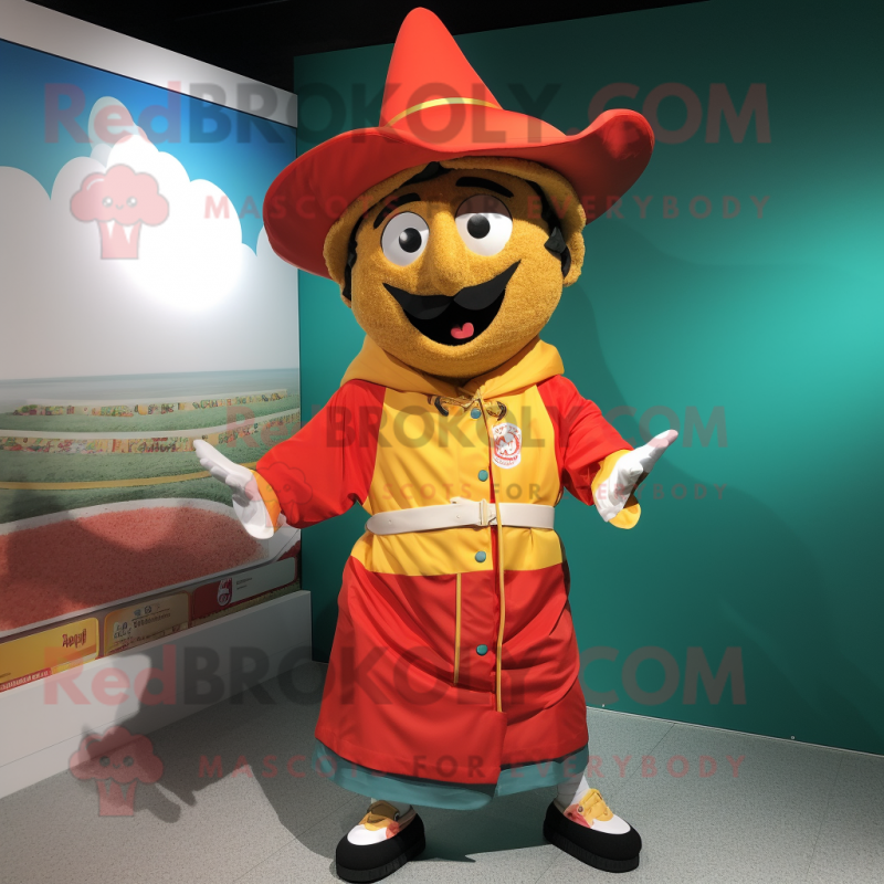 nan Paella mascot costume character dressed with a Windbreaker and Cummerbunds