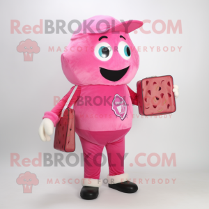 Pink Pizza maskot kostume...