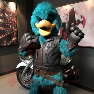 Teal doedelzak mascotte...