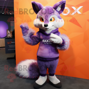 Postava maskota Purple Fox...