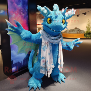 Sky Blue Dragon mascotte...