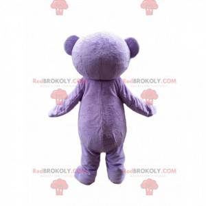 Mascotte paarse teddybeer, kostuum gigantische paarse beer -