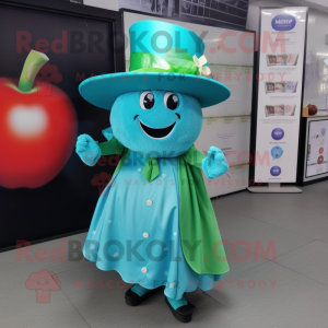 Turquoise Apple mascotte...