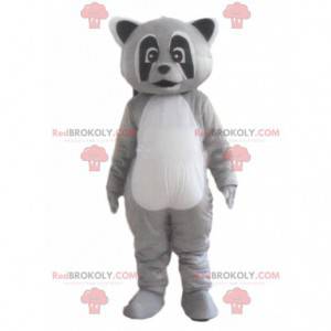 Tricolor tvättbjörn maskot, grå djur kostym - Redbrokoly.com