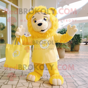 Lemon Yellow Lion maskot...