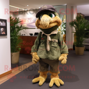 Olive Eagle maskot kostume...