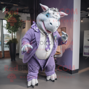 Lavendel Rhinoceros maskot...