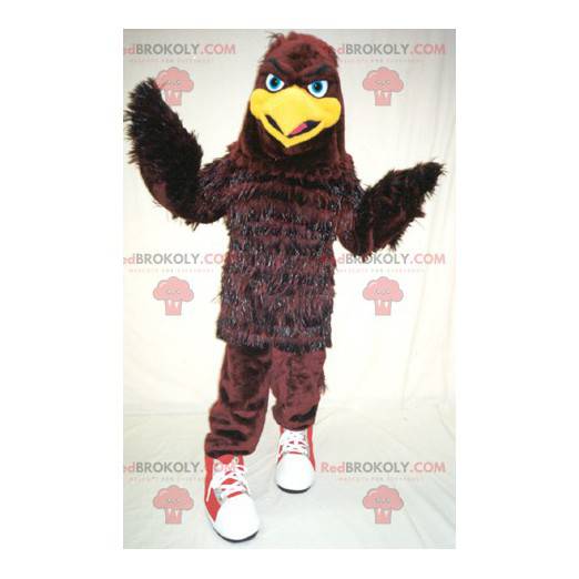 Brown and yellow bird eagle mascot - Redbrokoly.com