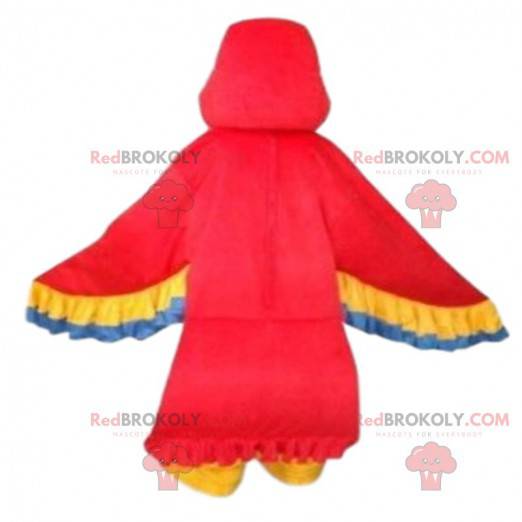 Mascotte pappagallo rosso, giallo, blu e bianco - Redbrokoly.com