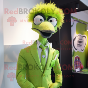 Lime Green Ostrich mascotte...