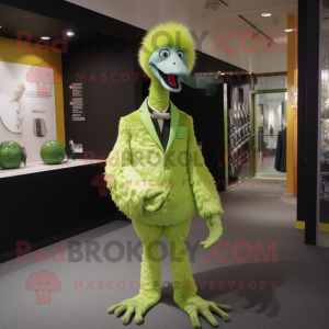 Lime Green Ostrich mascotte...