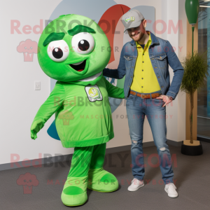 Limegrønt irsk flagg maskot...
