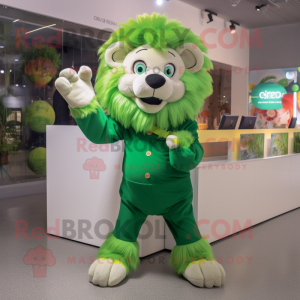 Green Lion mascotte kostuum...