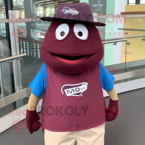 Maroon tun maskot kostume...