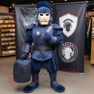 Navy Spartan Soldier maskot...