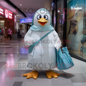 Hvit Penguin maskot drakt...