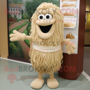 Beige Spaghetti mascotte...