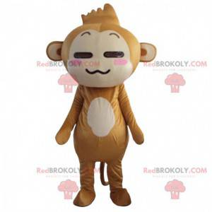 Yoyo and Cici monkey mascot, famous brown monkey -