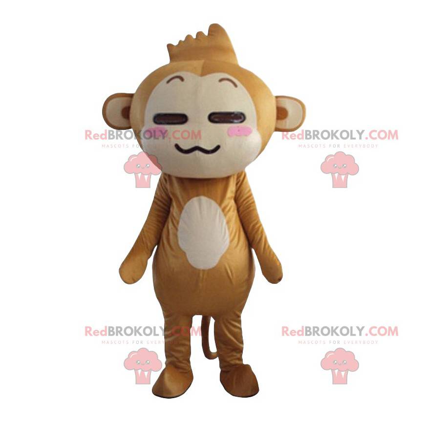 Mascotte du singe Yoyo et Cici, célèbre singe marron -