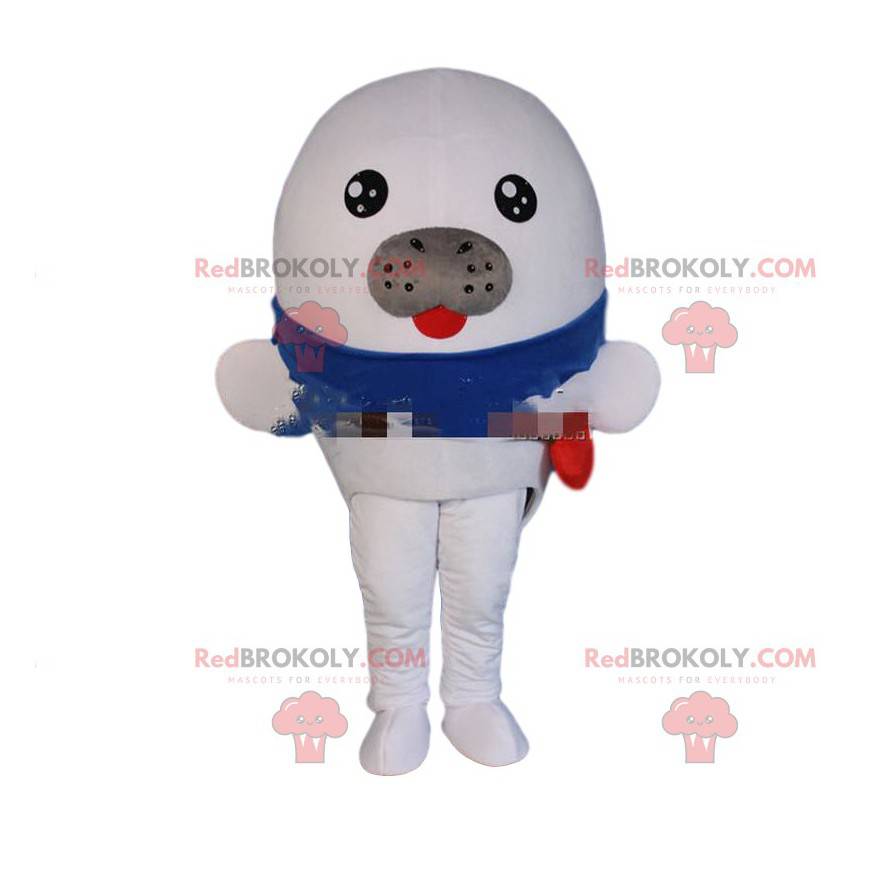 Hvid søløve maskot, kæmpe søløve-kostume - Redbrokoly.com