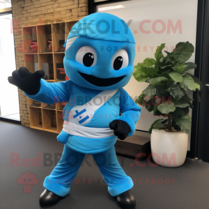 Sky Blue Ninja mascotte...