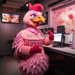 Pink Roosters mascotte...