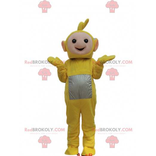 Mascote Laa-Laa, personagem amarelo da série de TV Teletubbies