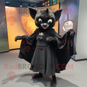 Black Bat maskot kostym...