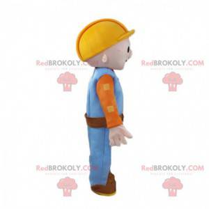 Mascot man, worker with a helmet and overalls - Redbrokoly.com