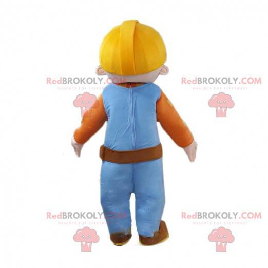 Mascot man, worker with a helmet and overalls - Redbrokoly.com