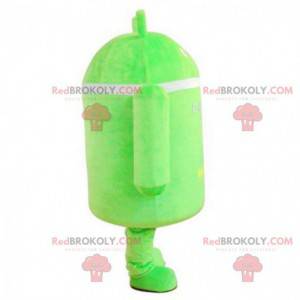 Android mascot, green and white robot, robot costume -