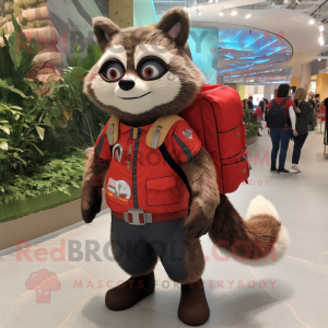 Red Raccoon mascotte...